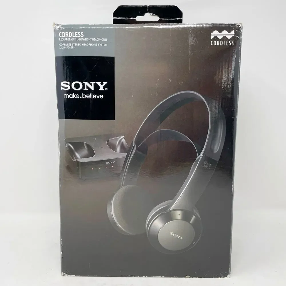 Sony MDR-IF245RK Cordless Headphones Black Rechargeable Lightweight Tested
